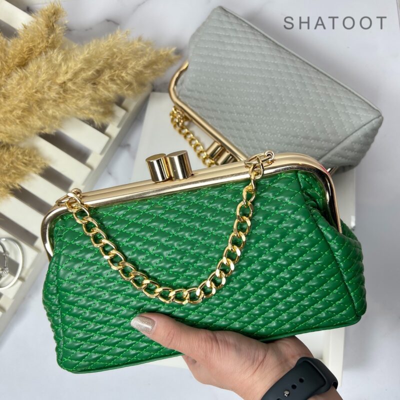 کیف چرم سبز سلطنتی خورشید
