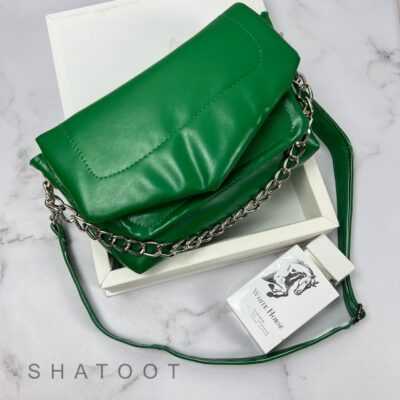 کیف چرم سبز سلطنتی بلانشت