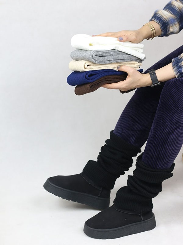 لگینگ زنانه طرح "وارمر" بافت، مدل "بافت"